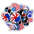thumbnail image 1 of American Silicone Focal Bead Set  12 Pack Patriotic USA Flag Mom Bun 4th of July Bulk Wholesale Red White Blue Gnome Heart Sunflower Bull Skull Flipflop Keychain Making Kit Beaded Pen Freshie Hanger, 1 of 6