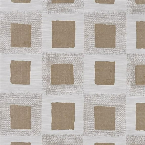 American Silk 22514 14.2 in. Block Party Plain & Texture Design Silk Fabric Cloth, Champagne
