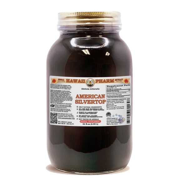 American Silvertop (Glehnia Littoralis) Dry Root Liquid Extract. Expertly Extracted by Trusted HawaiiPharm Brand. Absolutely Natural. Proudly made in USA. Tincture 32 Fl.Oz