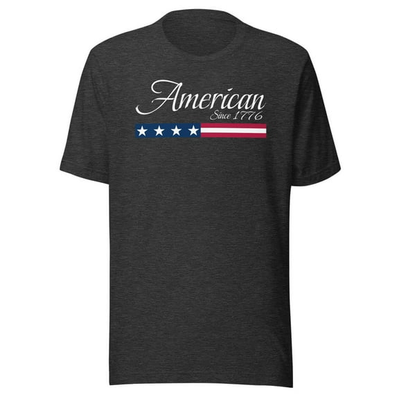 American Since 1776 Shirt, Patriotic American Shirt, Unisex, We The People 1776 Shirt, Conservative, I Love America Shirt, Funny Since 1776 (Dark Grey Heather, 2XL)