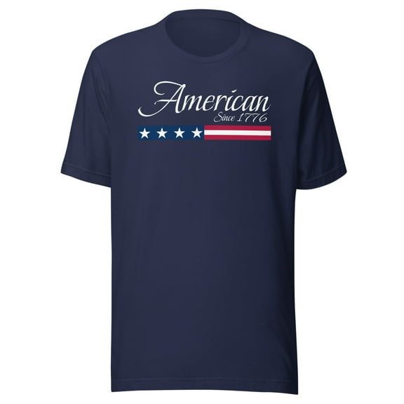 American Since 1776 Shirt, Patriotic American Shirt, Unisex, We The People 1776 Shirt, Conservative, I Love America Shirt, Funny Since 1776 (Navy, S)