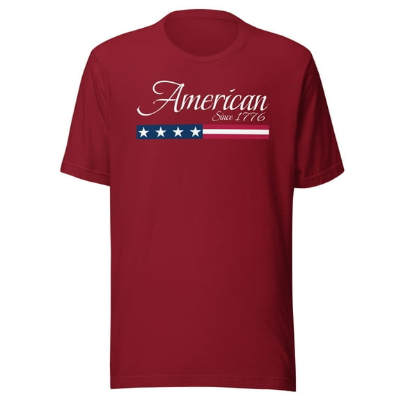 American Since 1776 Shirt, Patriotic American Shirt, Unisex, We The People 1776 Shirt, Conservative, I Love America Shirt, Funny Since 1776 (Cardinal, M)