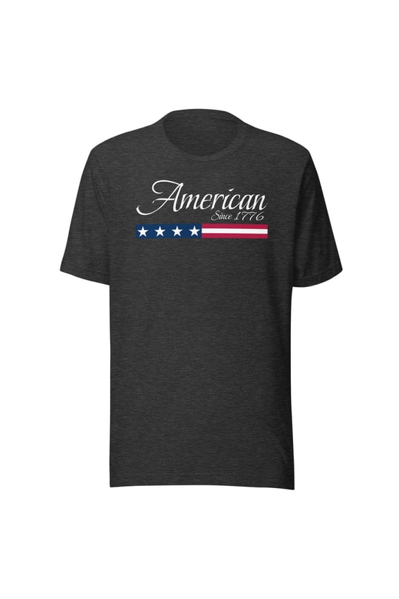 American Since 1776 Shirt, Patriotic American Shirt, Unisex, We The People 1776 Shirt, Conservative, I Love America Shirt, Funny Since 1776 (Dark Grey Heather, 3XL)