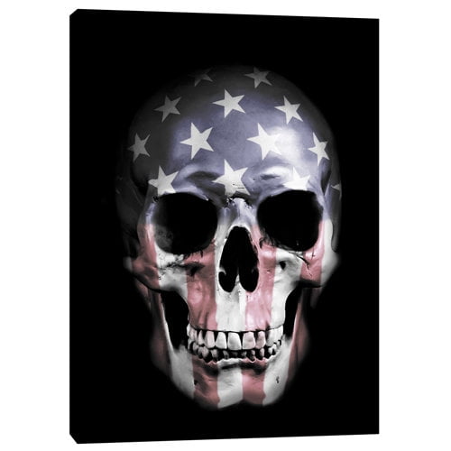 'American Skull'' by Nicklas Gustafsson Graphic Art on Wrapped Canvas