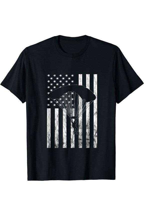 American Skydiving Parachuting Skydive Skydiver Paragliding T-Shirt