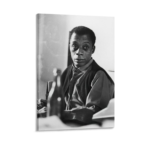 American Socialists James Baldwin Retro Poster Canvas Art Poster and Wall Art Picture Print Modern Family bedroom Decor Posters 16x24inch(40x60cm)