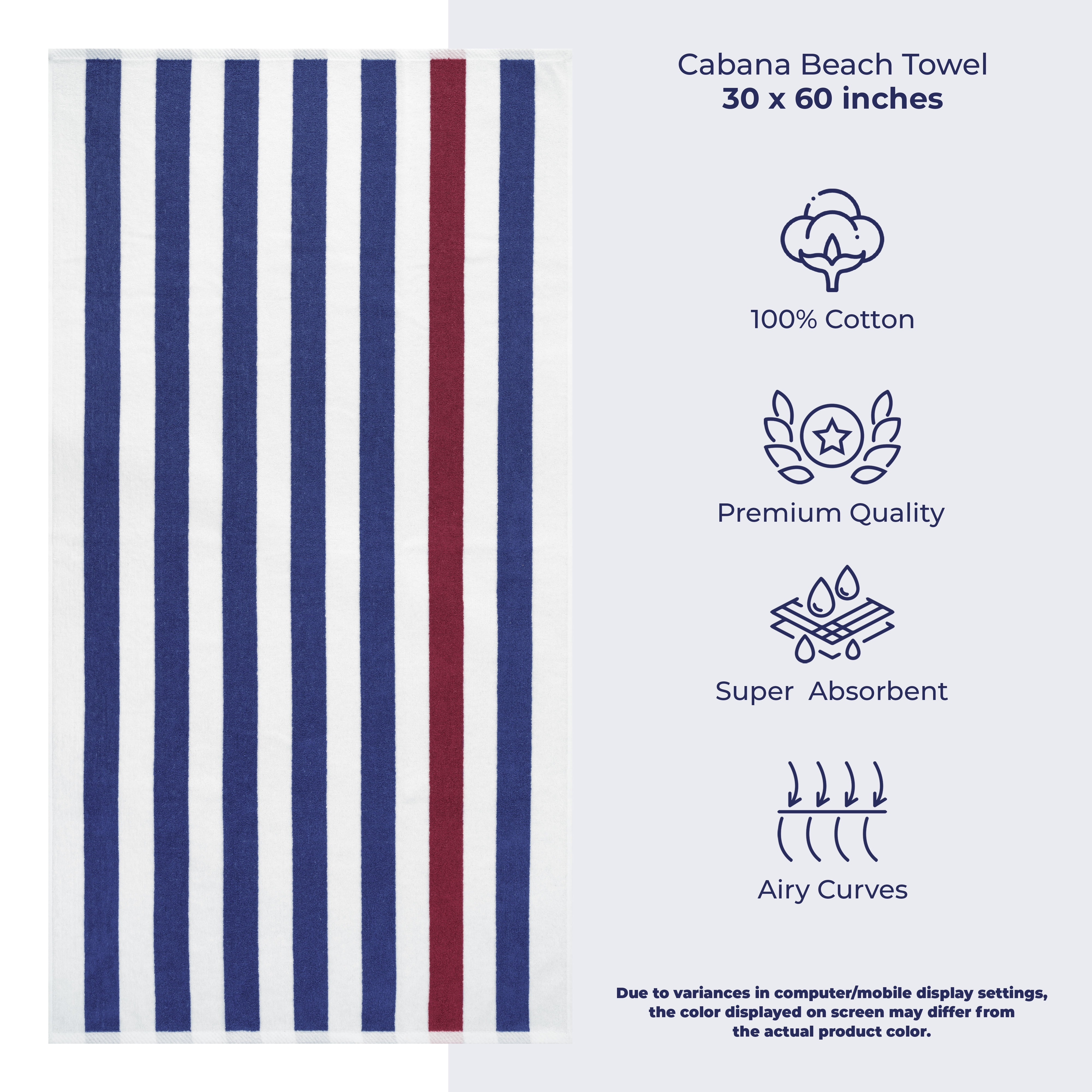 Beach towel cheap sizes in inches