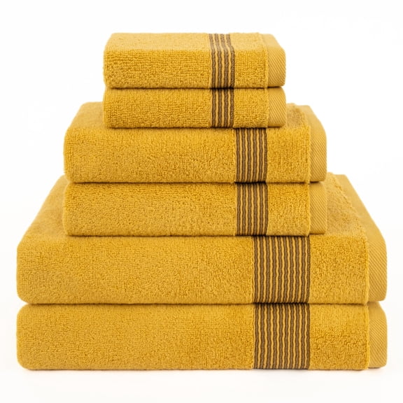 American Soft Linen 100% Micro Cotton 6 Piece Towel Set Luxury Zero Twist Ultra Soft and Plush Towels for Bathroom