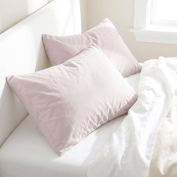 American Soft Linen 100% Washed Cotton Percale Pillowcase Set (Set of 2) - Soft, Breathable, Hotel Quality Pillow Covers