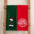 thumbnail image 1 of American Soft Linen 2-Pack 100% Cotton Embroidered Christmas Decorative Towels – Soft, Absorbent, 16x28 Inches, Perfect for Holiday & Christmas Gifting, Merry Hoho, 1 of 5