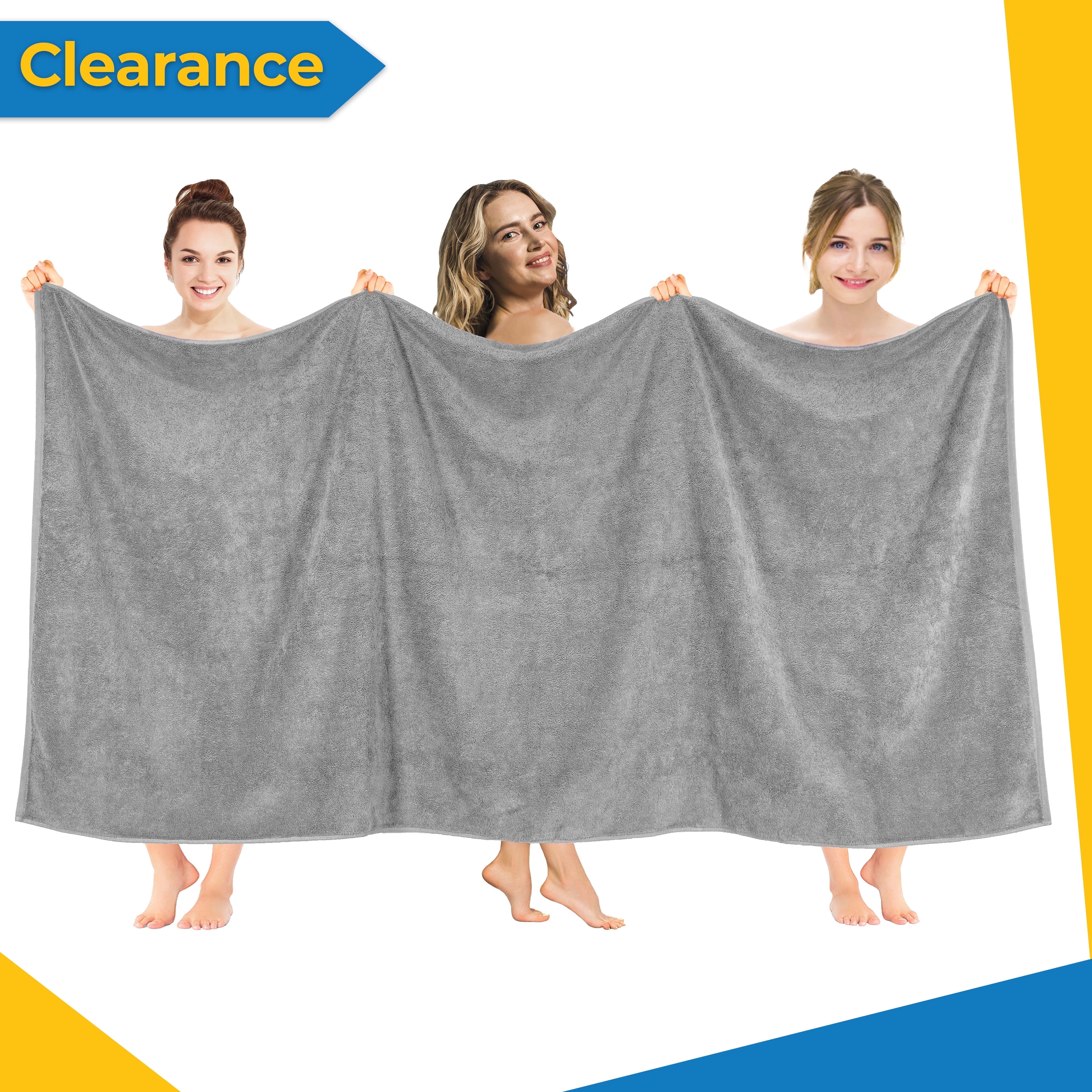American Soft Linen 40x80 Oversized Bath Sheet 100 Cotton Turkish Extra Large Bath Sheet Towel Light Grey Walmart