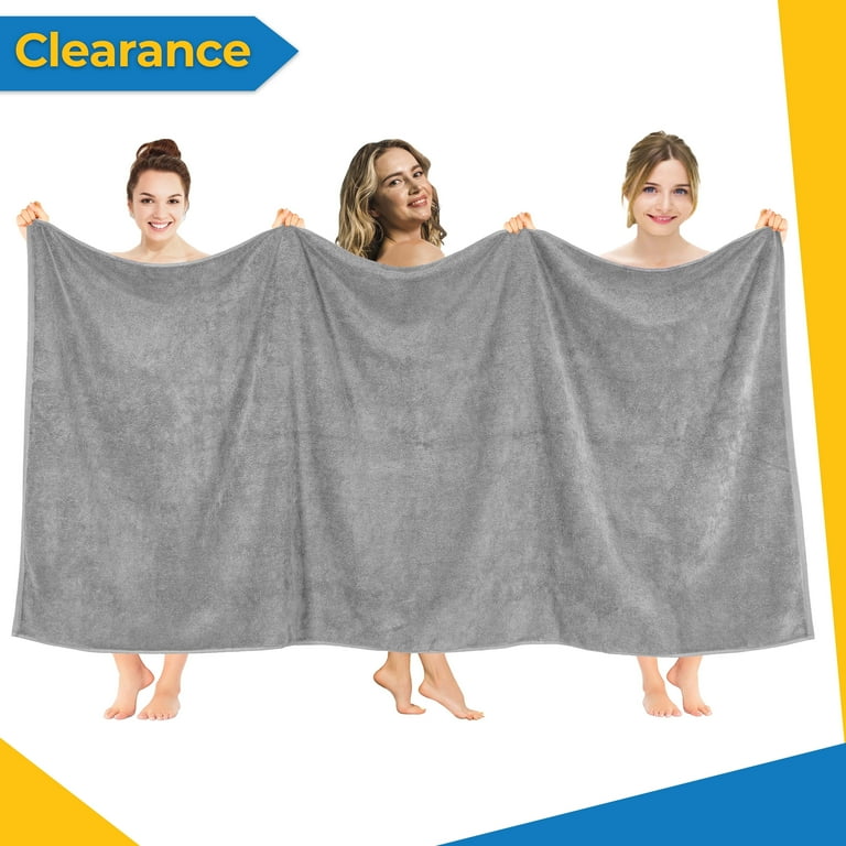 American Soft Linen 40x80 Oversized Bath Sheet 100 Cotton Turkish Extra Large Bath Sheet Towel Light Grey Walmart