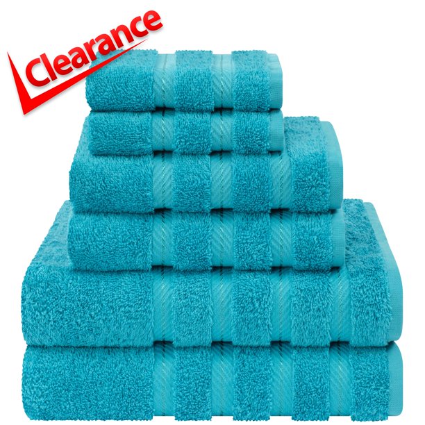 American Soft Linen 6 Piece Premium Bath Towel Set, 100 Turkish Cotton