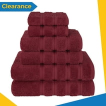 American Soft Linen 6 Piece Premium Bath Towel Set, 100% Turkish Cotton Towels for Bathroom, Bordeaux Red