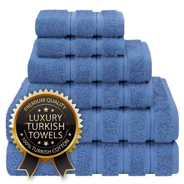 American Soft Linen 6 Piece Premium Bath Towel Set, 100 Turkish Cotton
