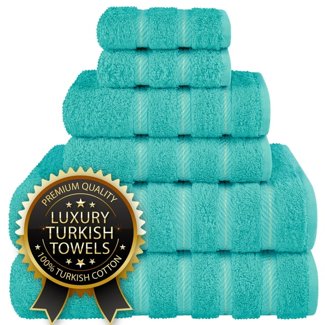 American Soft Linen 6 Piece Premium Bath Towel Set, 100 Turkish Cotton