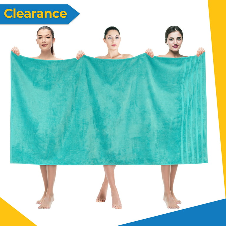 American Soft Linen Bath Sheet 35x70 Inch 100% Turkish Cotton Bath Towel  Sheets - Turquoise Blue 