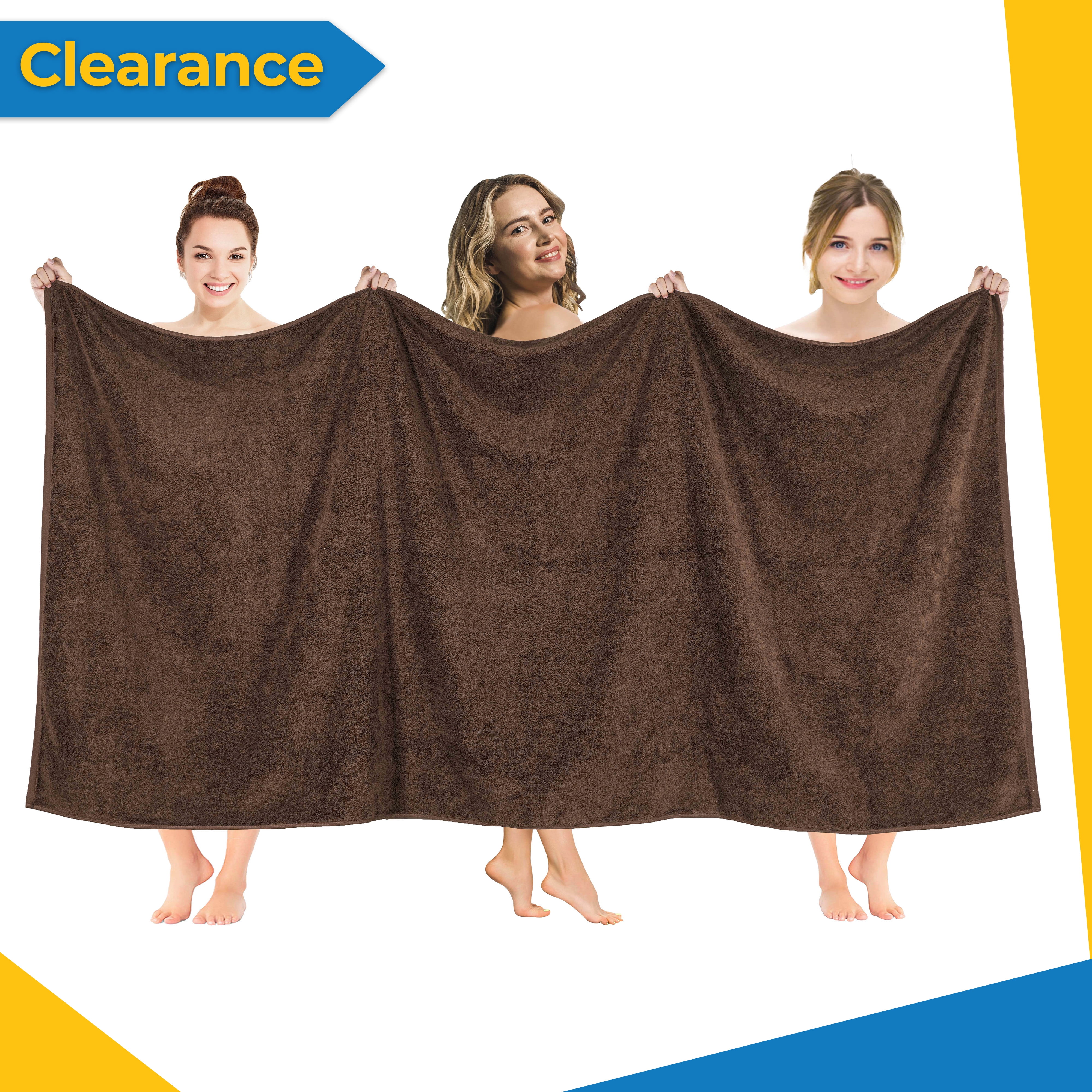 American Soft Linen Bath Sheet 40x80 Inch 100% Cotton Extra Large Oversized  Bath Towel Sheet - Chocolate Brown
