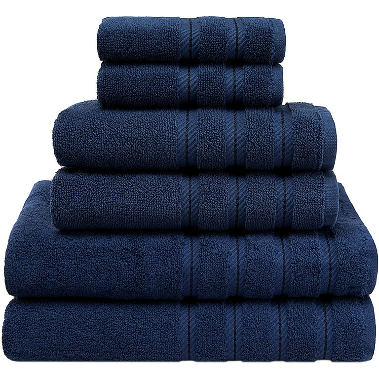 American Soft Linen Luxury 6 Piece Towel Set, 2 Bath Towels 2 Hand Towels 2  Washcloths, 100% Turkish Cotton Towels for Bathroom, Malibu Towel Sets