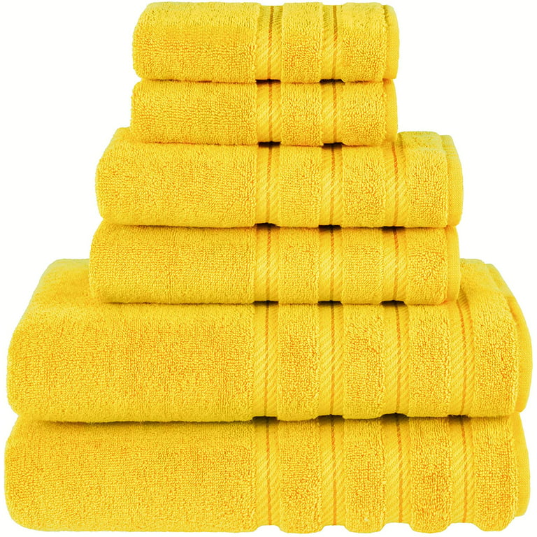 Homerican 100% Turkish cotton 6 Pieces Luxury Towel Sets for