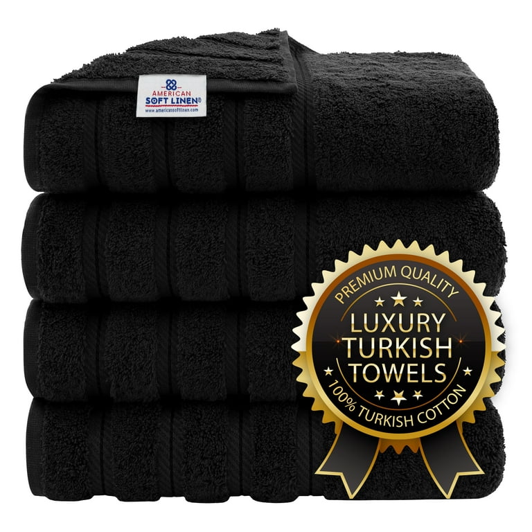 American Soft Linen Luxury 4 Piece Bath Towel Set, 100% Turkish