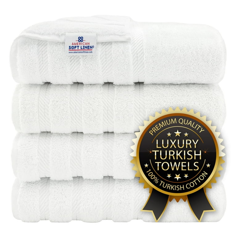Set Cotton Towels 4 Pieces, Luxury Cotton Bath Towel