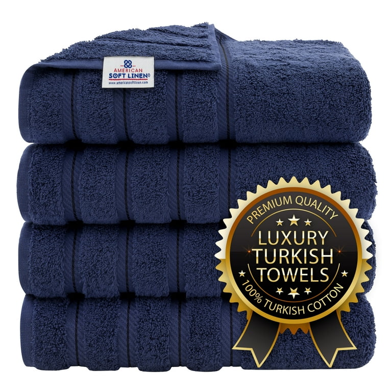 AKTI Luxury Bath Towels Set of 4, Cotton Shower Towels for Bathroom 27x54  Best Hotel Towels - SkyBlue