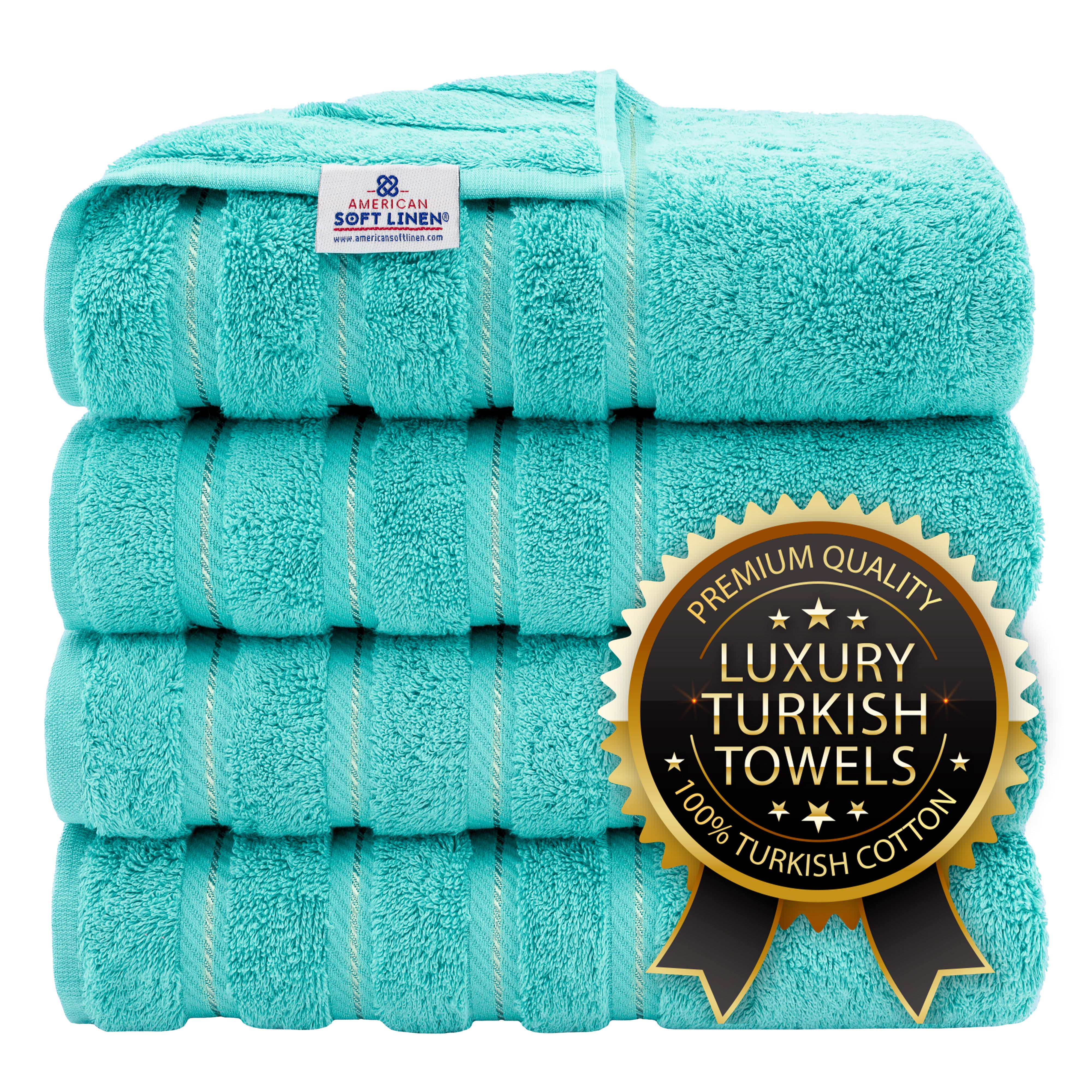Home Decorators Collection Turkish Cotton Ultra Soft Aqua Blue Bath Towel
