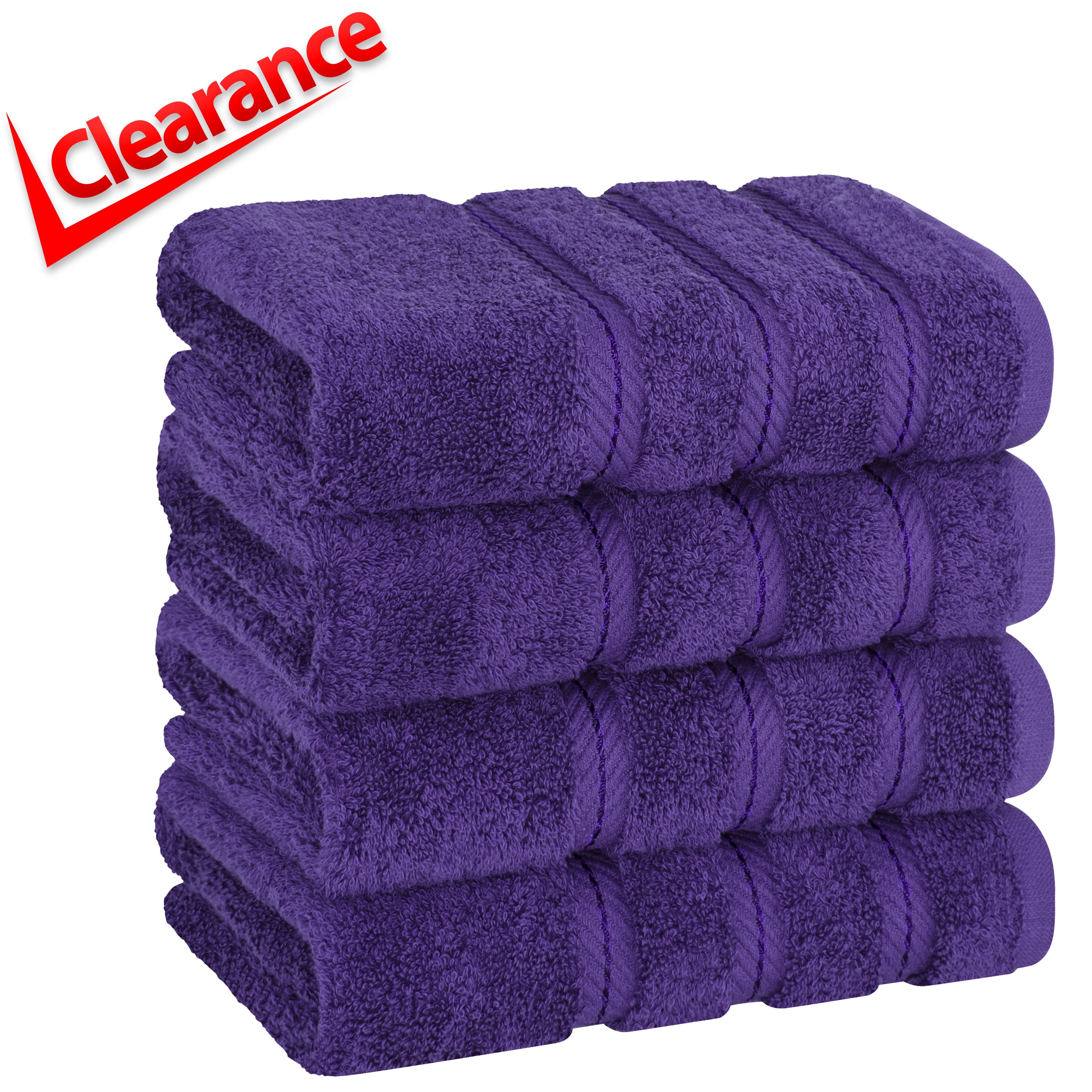 American Soft Linen Hand Towels 100% Turkish Cotton 4 Piece Hand Towel ...