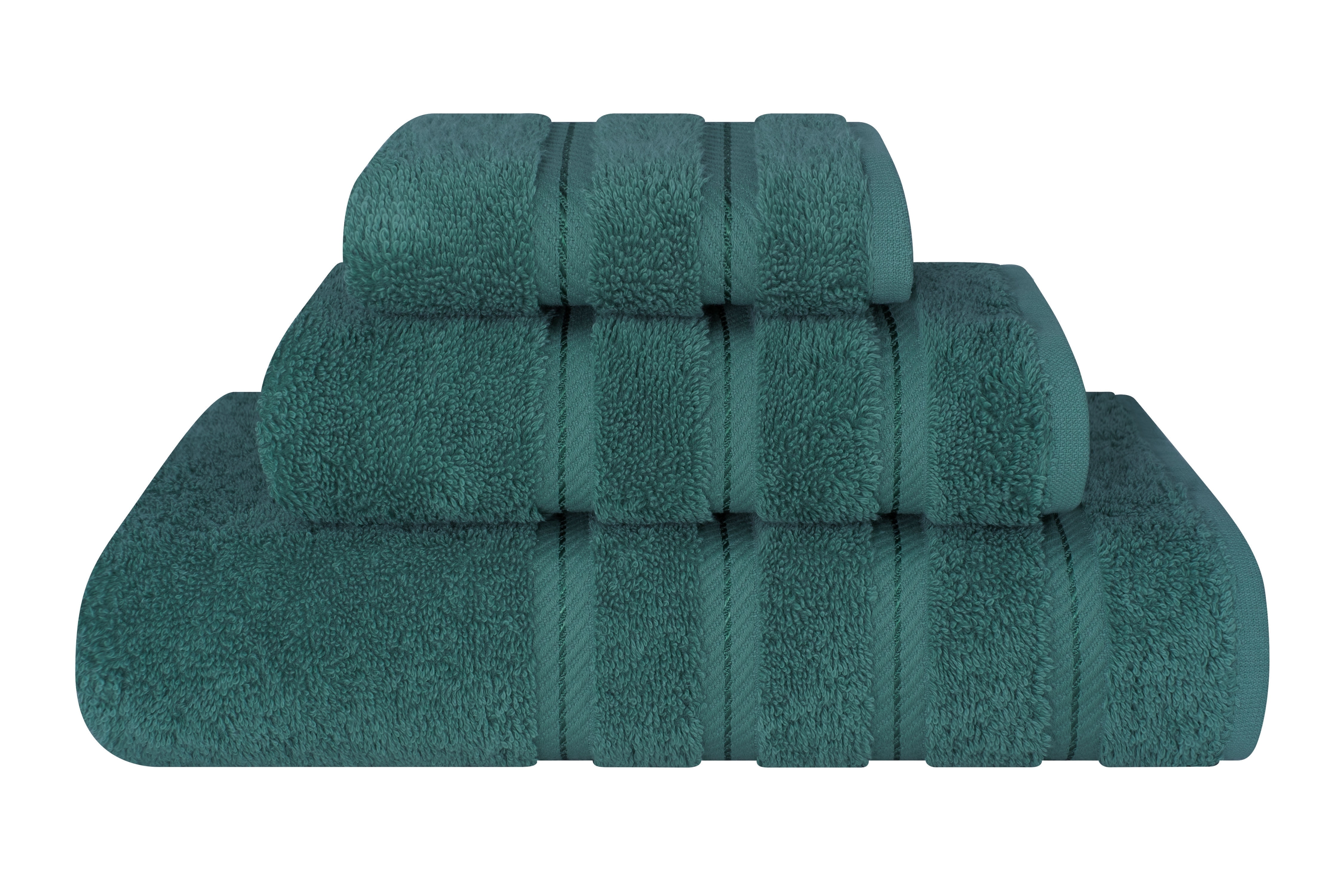 Luxurious Teal Turkish Cotton 3-Piece Towel Set