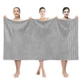 thumbnail image 1 of American Soft Linen Luxury 35x70 Jumbo Large Bath Towel, 100% Cotton Turkish Bath Towel Sheet, Light Grey, 1 of 9