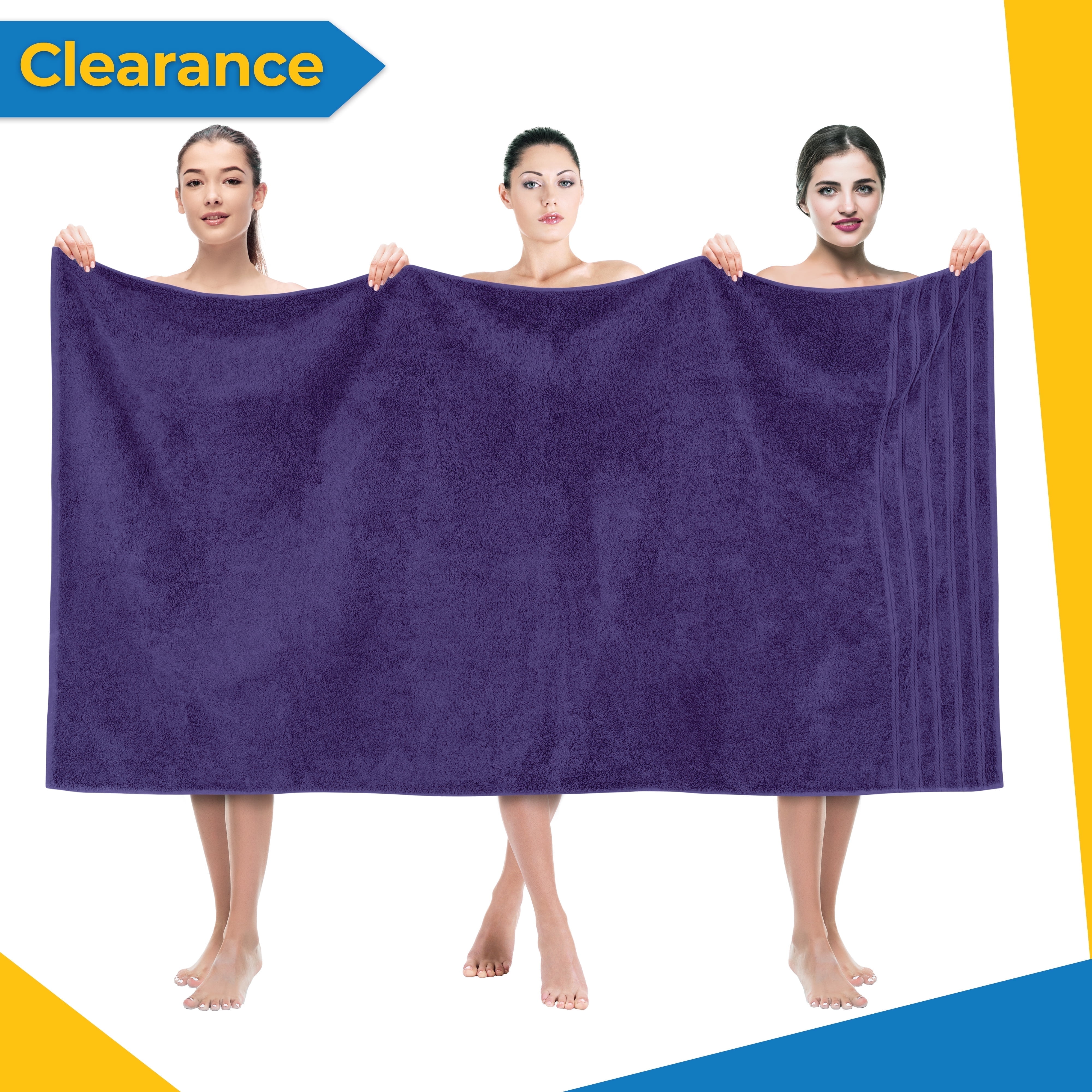 Oversized Purple Turkish Cotton Jumbo Bath Sheet