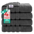 thumbnail image 1 of American Soft Linen Luxury 4 Piece Bath Towel Set, 100% Cotton Turkish Bath Towels for Bathroom, Dark Gray, 1 of 10