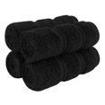 thumbnail image 1 of American Soft Linen Luxury 4 Piece Washcloth Set, 100% Cotton Turkish Washrags and Washcloths, Black, 1 of 6