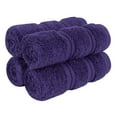 thumbnail image 1 of American Soft Linen Luxury 4 Piece Washcloth Set, 100% Cotton Turkish Washrags and Washcloths, Purple, 1 of 6