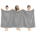 thumbnail image 1 of American Soft Linen Luxury 40x80 Oversized Bath Sheet, 100% Cotton XL Turkish Bath Sheet Towel, Light Grey, 1 of 9
