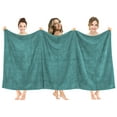 thumbnail image 1 of American Soft Linen Luxury 40x80 Oversized Bath Sheet, 100% Cotton XL Turkish Bath Sheet Towel, Teal, 1 of 10