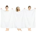 thumbnail image 1 of American Soft Linen Luxury 40x80 Oversized Bath Sheet, 100% Cotton XL Turkish Bath Sheet Towel, White, 1 of 10