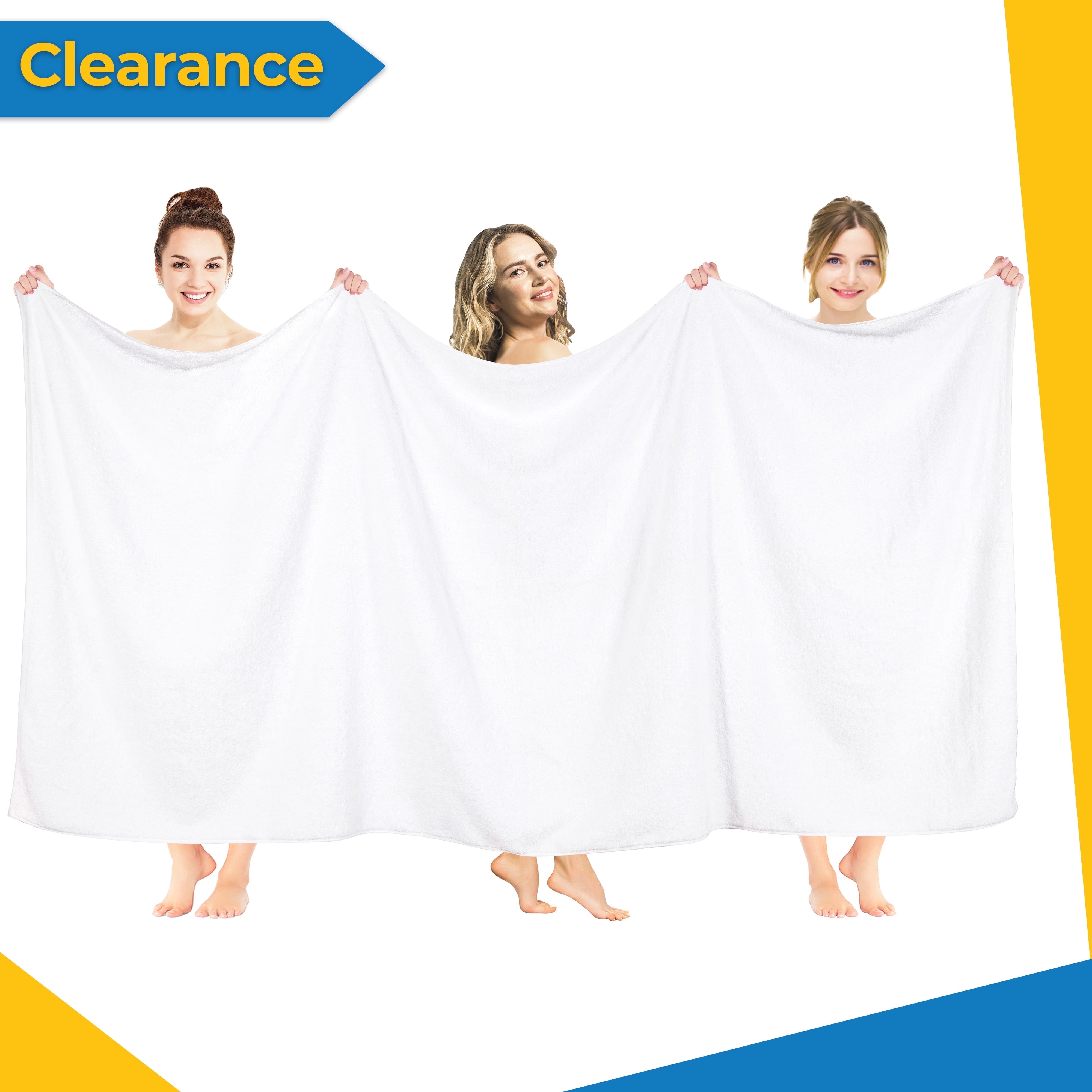 Oversized White Turkish Cotton Bath Sheet Set