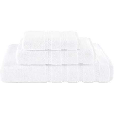 American Soft Linen Luxury Hand Towels for Bathroom, 100% Cotton Turkish 4 Piece Hand Towel Set, 600 GSM Hand Face Towels for Kitchen, White Hand Towels