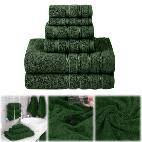 American Soft Linen Luxury Towel,Bath Towels Hand Towel Washcloths,600 GSM 100% Cotton Turkish Towels for Bathroom,Dark Green Towel(1PCS Hand Towel,13.4*29.1Inch)