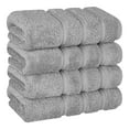 thumbnail image 1 of American Soft Linen Luxury Turkish Hand Towel Set, 100% Cotton 4 Piece Hand Face Towels for Bathroom and Kitchen, Light Grey, 1 of 9
