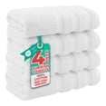 thumbnail image 1 of American Soft Linen Luxury Turkish Hand Towel Set, 100% Cotton 4 Piece Hand Face Towels for Bathroom and Kitchen, White, 1 of 10