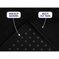 thumbnail image 1 of American Soft Linen, Slip Reducer Bath Rug, 100% Cotton 17x24 inches, Soft Absorbent Bath Mat Rugs, Black, 1 of 6