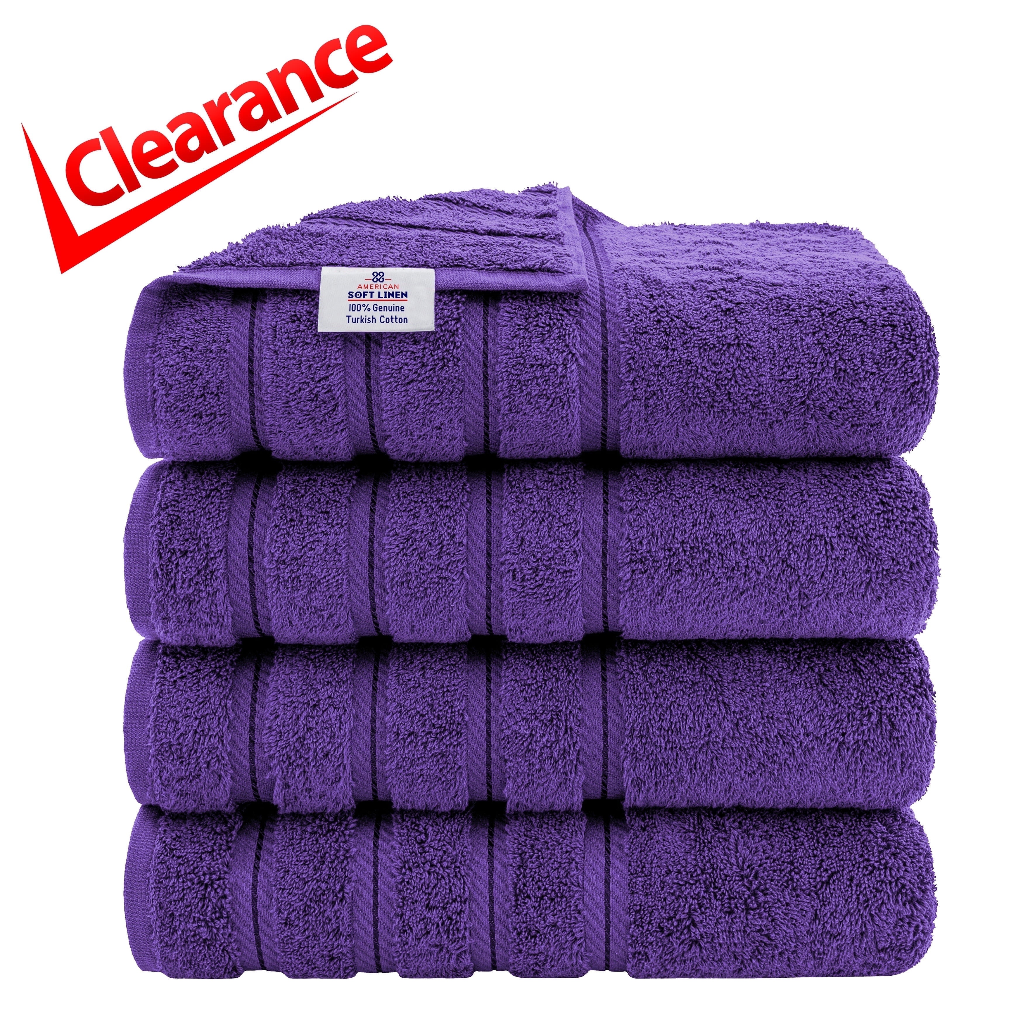 American Soft Linen Purple Bath Towel Set 100% Jamaica Ubuy