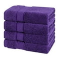 thumbnail image 1 of American Soft Linen , Salem Luxury 4 Pack Washcloth Set, %100 Soft Cotton, 13 x 13 Washcloths Purple, 1 of 6