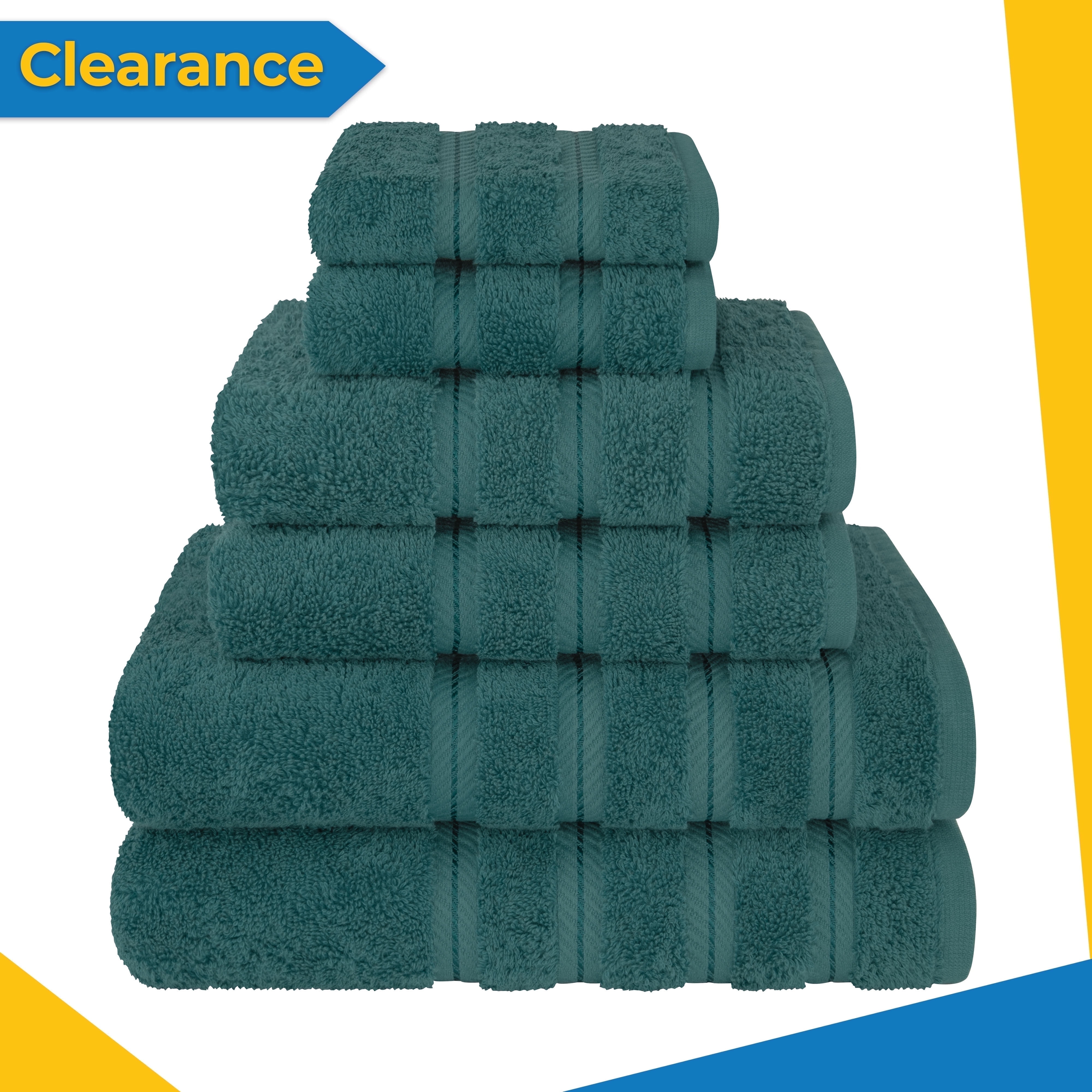 Teal Turkish Cotton 6-Piece Towel Set
