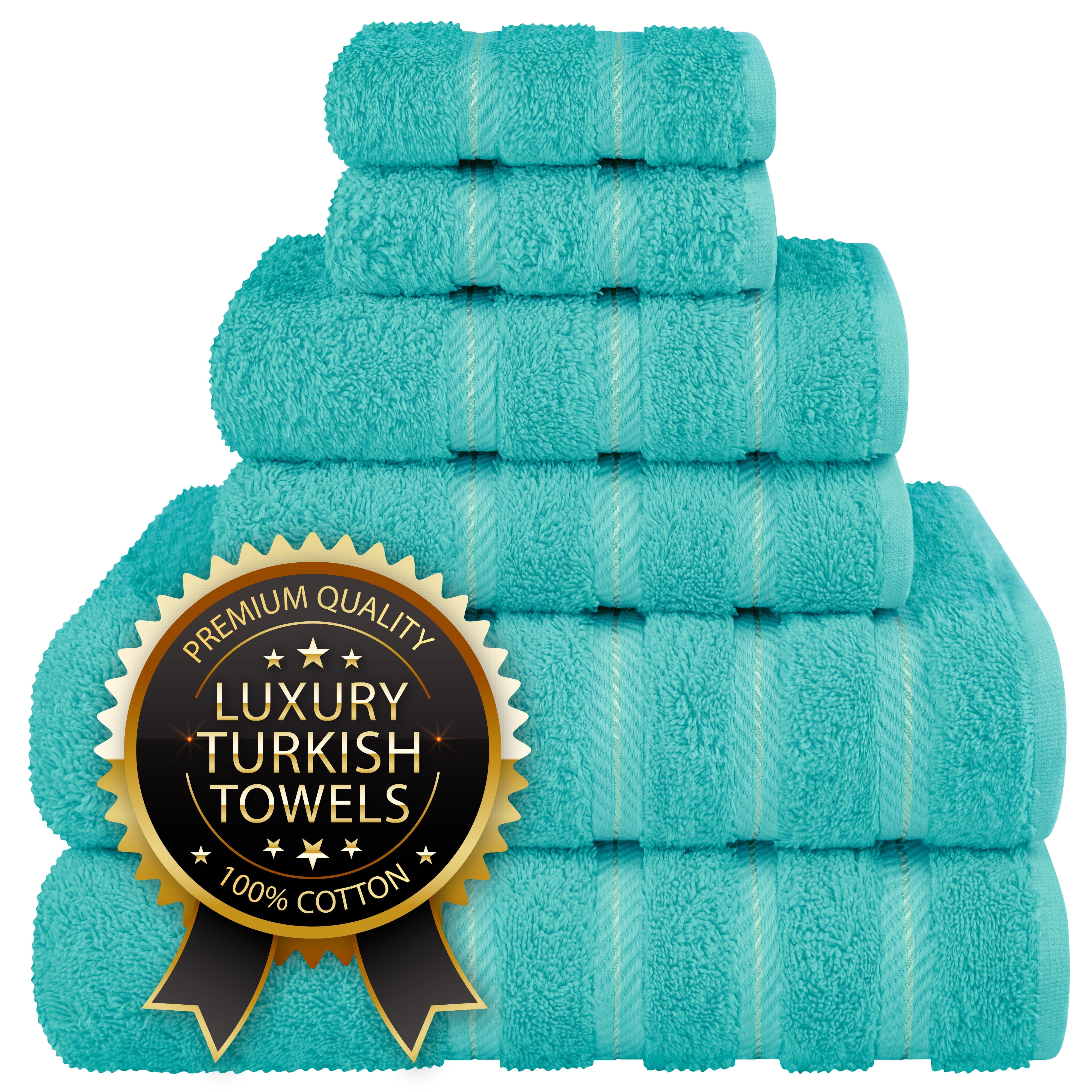 American Soft Linen Luxury 6 Piece Bath Towel Set, 100% Cotton Turkish ...