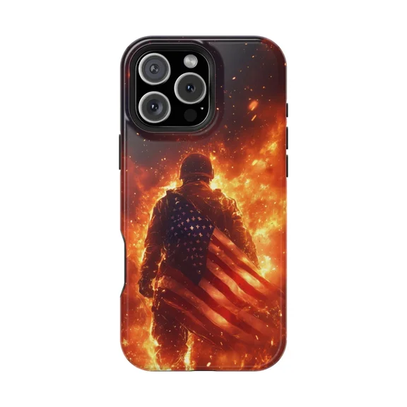 American Soldier Patriot Tribute Case for iPhone 17 11 12 13 14 15 16 Pro Max
