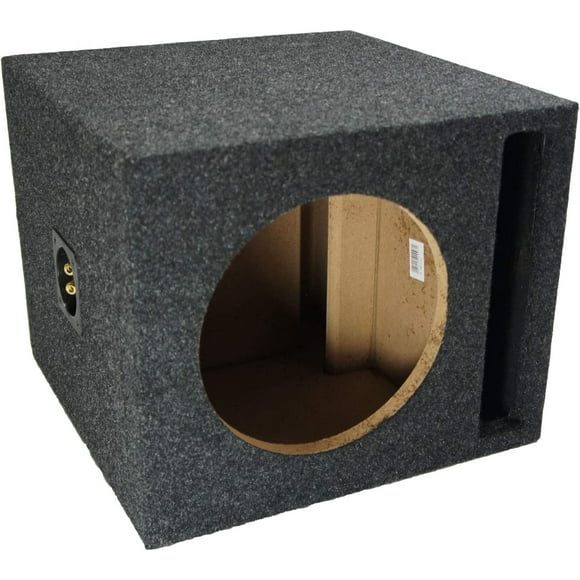 American Sound Connection Car Audio Single 10" SPL Bass Subwoofer Labyrinth Vent Sub Box Stereo Enclosure